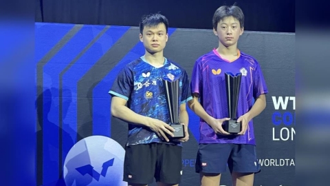 桌球/上演驚天逆轉秀!台將男雙馮翊新/郭冠宏奪WTT球星挑戰賽冠軍