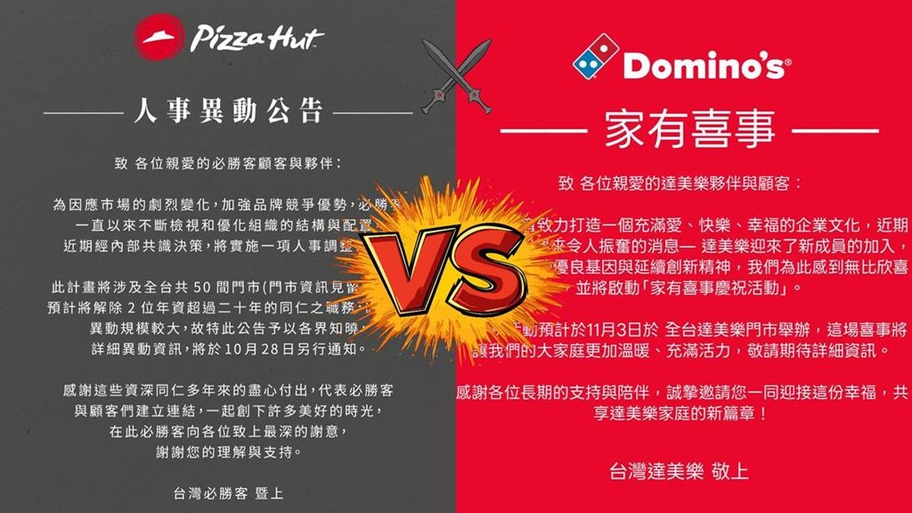 必勝客解雇「20年老員工」掀網暴動　達美樂竟拋「紅色炸彈」嗨喊：家有喜事！