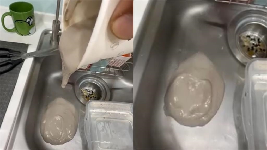 他點外送收到「劣質黑豆漿」！結塊、發臭「激似未乾水泥」網喊：是鼻涕嗎