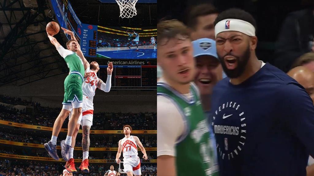 NBA(影)／把你釘在主場當海報！獨行俠狀元「隔空顏扣暴龍中鋒」學長AD超興奮