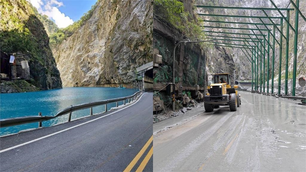 燕子口堰塞湖崩解「大量泥流衝出」！中橫靳珩隧道西口「蒂芬妮藍湖」完全消失