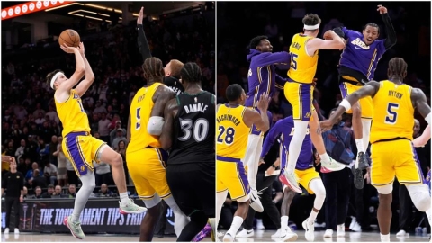 NBA(影)/這球不科學!「鄉村曼巴」成湖人救世主 絕殺灰狼還繳「超大型雙十」