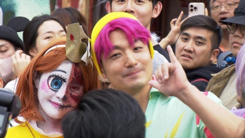 第17屆天母萬聖嘉年華 蔣萬安扮「獵魔男團Abby」登場