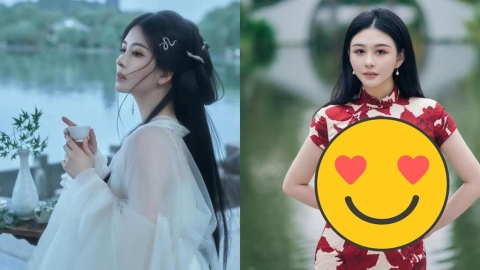 邱淑貞24歲愛女萬聖節化身「白娘子」！貼身旗袍側身「炸出S曲線」