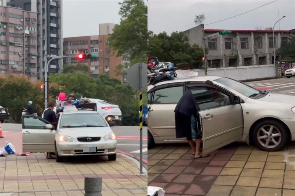 桃園赫見「阿北的移動城堡」　汽車疊疊樂綁腳踏車、塞家具