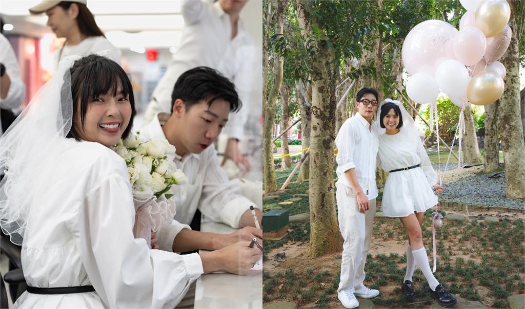 小豬突宣布結婚「一家三口照」不藏了！35歲「金剛芭比」黃沐妍才被拍凸肚