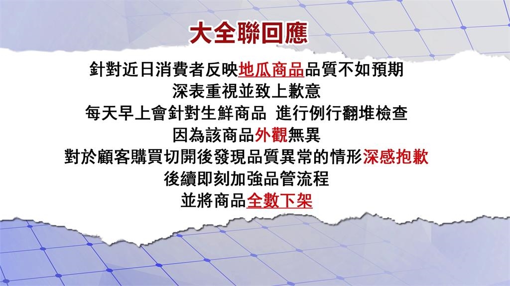 賣場買到整袋爛地瓜!高嘉瑜找嘸客服反應怒退貨