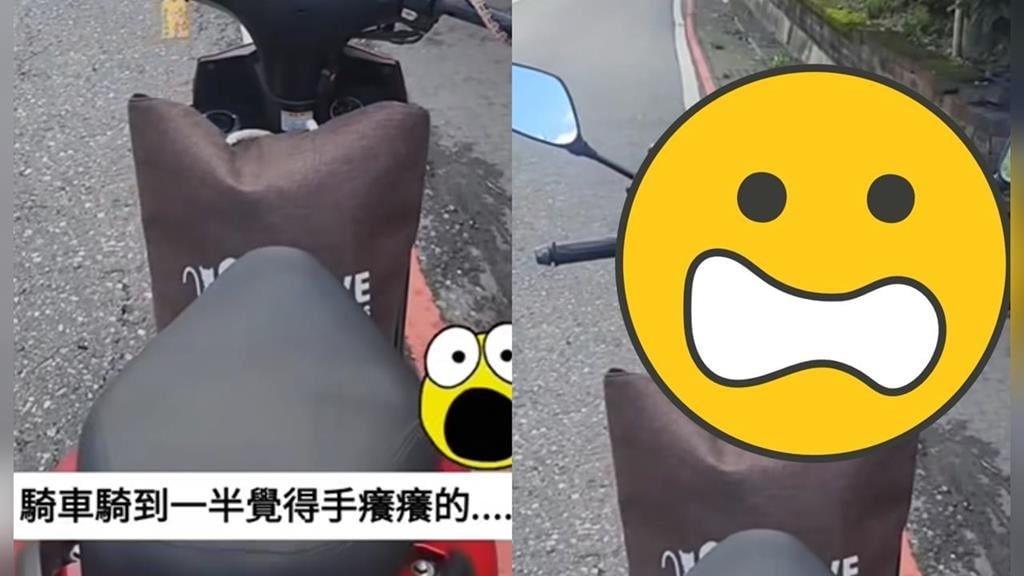 「小龜」從天而降驚悚畫面曝光！網嚇爛喊：機車騎士竟淡定立中柱