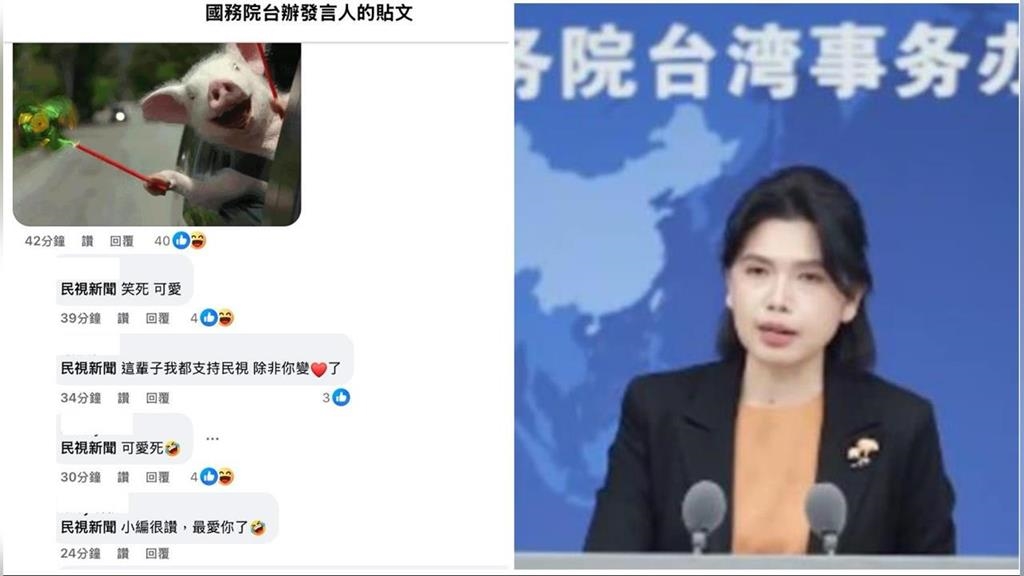 國台辦「翻牆」開臉書遭酸爆！民視小編火力全開「貓狗豬哏圖」輪番開戰