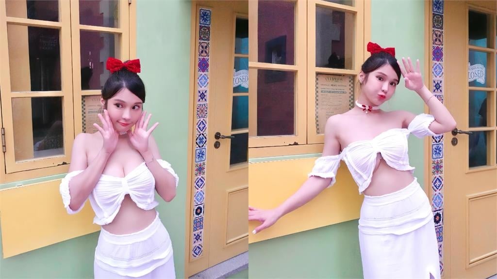 琳妲飛澳門上身只裹一層白布!一抬手衣服上滑「半顆麻糬掉出」超兇畫面全被看