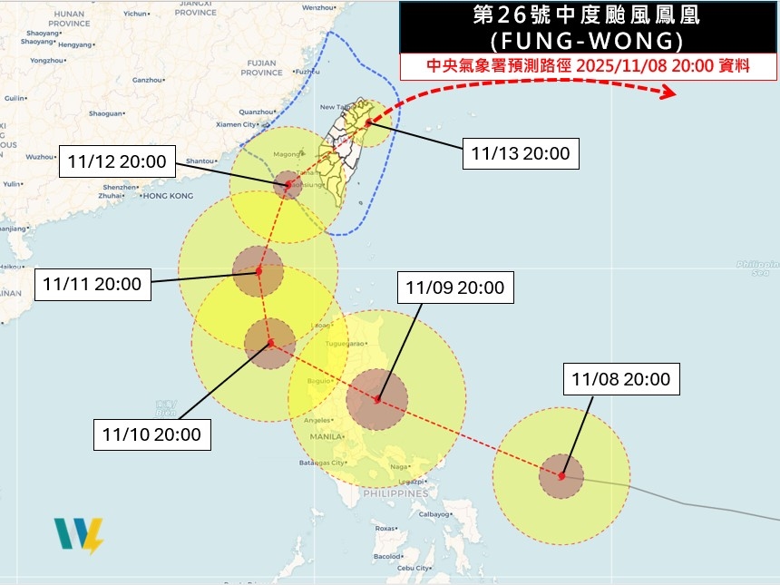 鳳凰大甩尾轉彎「襲台時間」恐延後！將升強颱「潛在登陸點曝」3地區先變天
