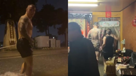 宜蘭淹水「阿嬤無力爬2樓」!上空猛男團「划船神救援」孫女淚跪:好年輕人