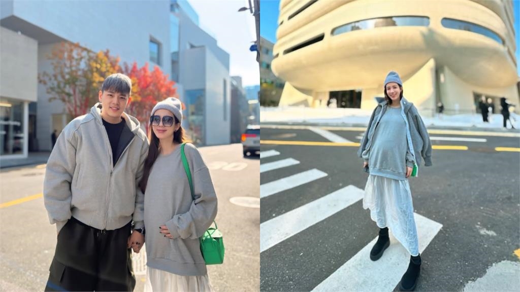 愛雅「挺6月孕肚」與先生同遊首爾　本人嗨喊：睽違兩年的假期真開心！