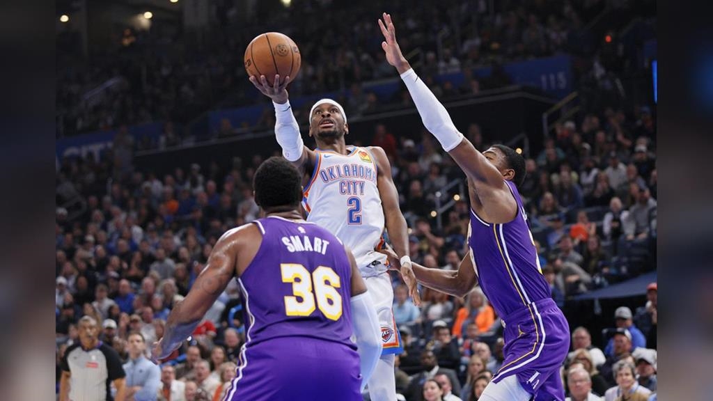 NBA(影)／SGA太強悍不用打滿全場就30分！衛冕軍大勝湖人拿下4連勝