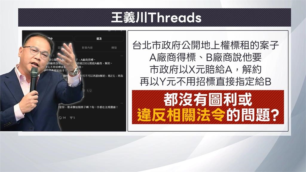 質疑「輝達案」涉圖利? 王義川:提醒蔣萬安要步步為營
