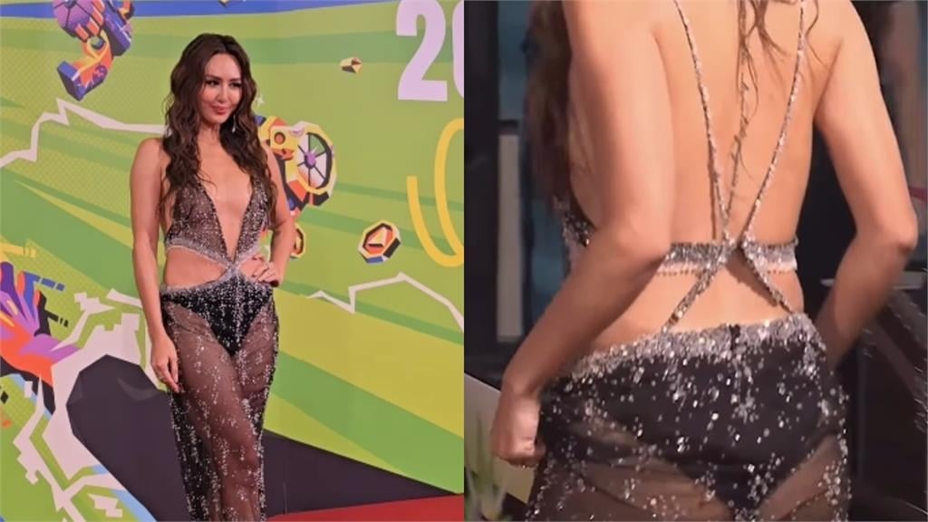 薔薔激辣戰袍「深V開到腰」登走鐘獎紅毯　「透明度99％」暗黑小褲褲現形！