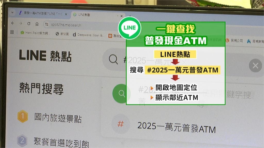 11/17開放16家金融ATM普發領現 LINE推「一鍵查找」超迅速