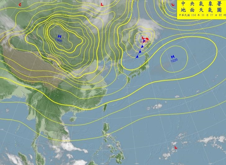 東北季風增強「快變冷」了 鄭明典貼特殊「雲街圖」：強冷空氣南下中
