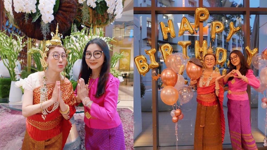 陳美鳳為摯友藍心湄飛泰國慶生！2人同穿傳統服飾「少女感」畫面曝光