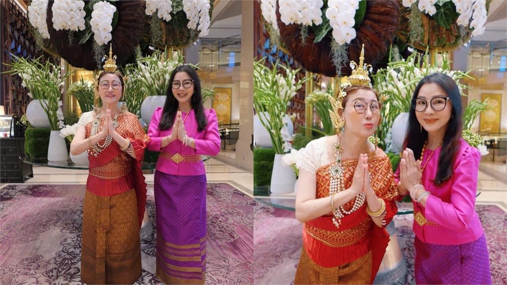 陳美鳳為摯友藍心湄飛泰國慶生!2人同穿傳統服飾「少女感」畫面曝光