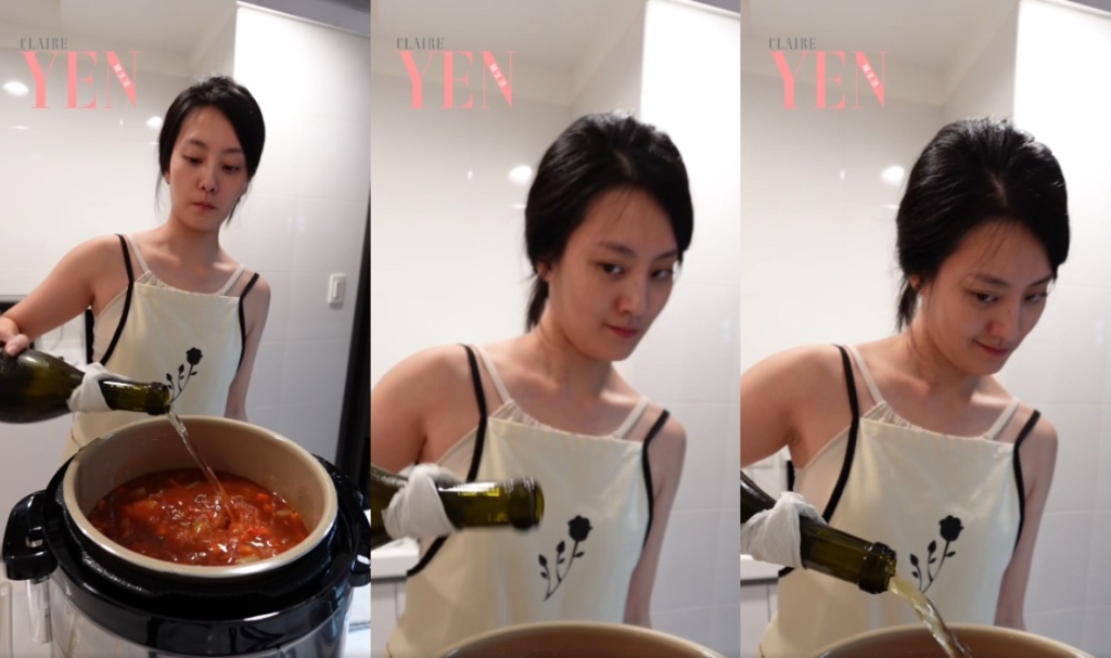 《好運來》顏曉筠脫下戲服變賢妻！天冷煲湯「這一味」豪邁狂加，網友焦點全在她的表情！