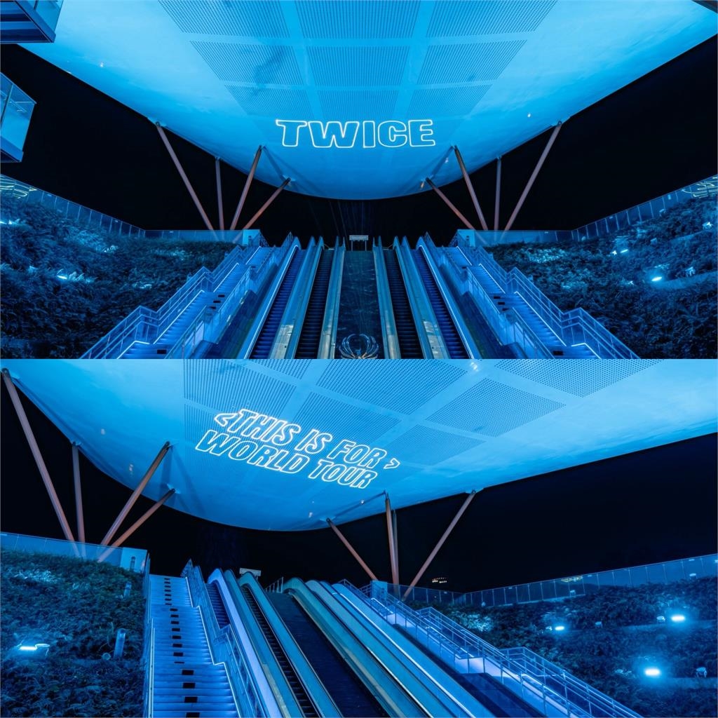 快新聞／好美！為TWICE應援「歡迎子瑜回家開唱」　高雄7大地標今晚點燈