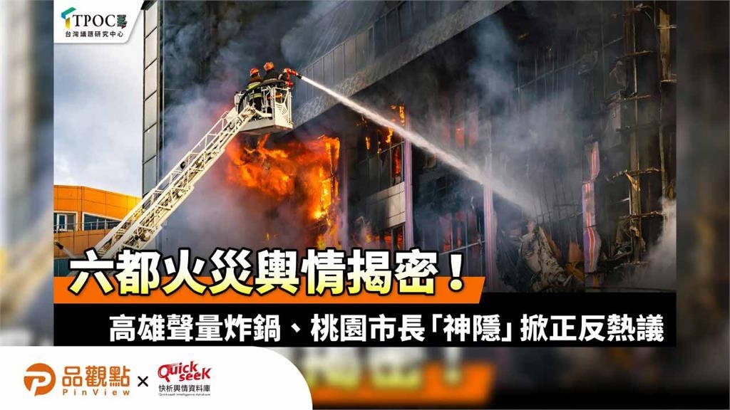 六都火災輿情揭密！高雄聲量炸鍋、桃園市長「神隱」掀正反熱議