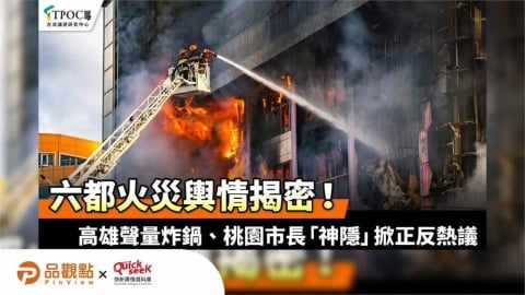 六都火災輿情揭密！高雄聲量炸鍋、桃園市長「神隱」掀正反熱議