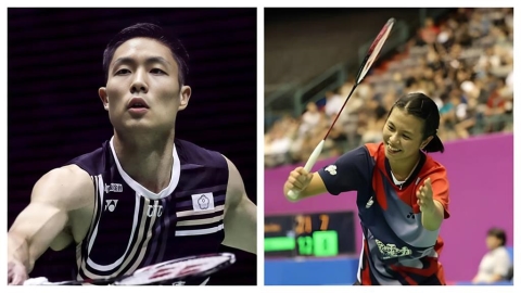 羽球(影)/台灣男單一哥周天成、一姊邱品蒨直落二順利過關!雙雙挺進16強