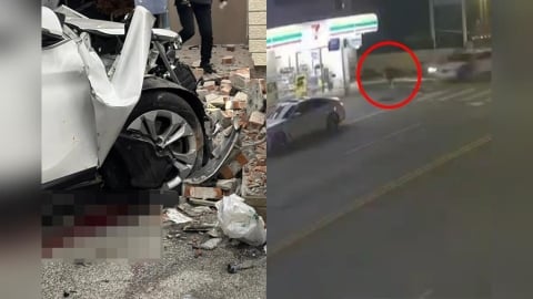 驚悚！BMW高速衝撞超商　男奔逃不及遭撞飛10公尺重傷