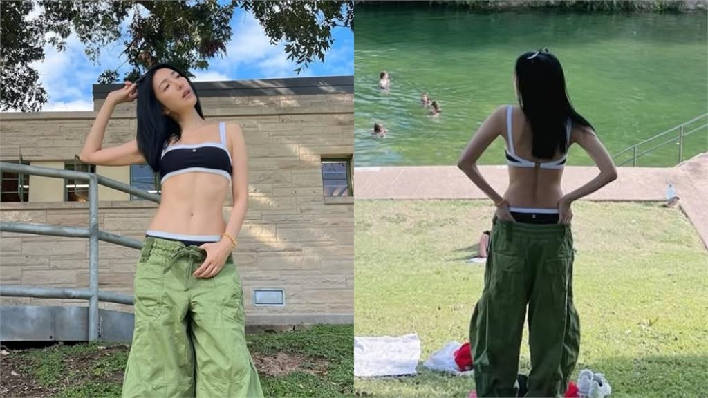 47歲楊謹華上身全淨空「脫到只剩Bra」!長褲狂下滑「猛洩小褲褲」辣暈網