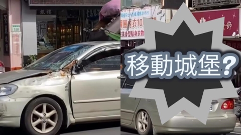桃園驚見「汽車版移動城堡」!綑綁「大型沙發」滑過街頭…網笑:車主霍爾?