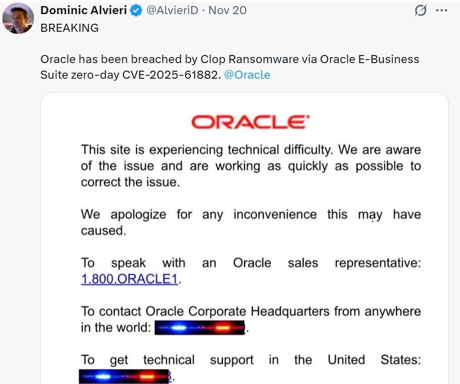 獨家/零日漏洞攻擊連環爆!甲骨文也被入侵 駭客譏諷「這公司根本不在乎顧客」