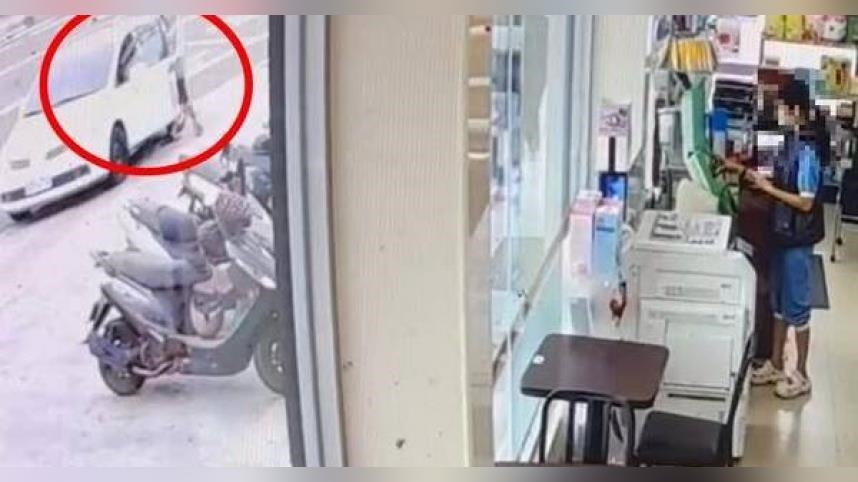 超商忘記熄火鎖車！女子返車驚見陌生男蜷縮後座　劫財又開車逃竄