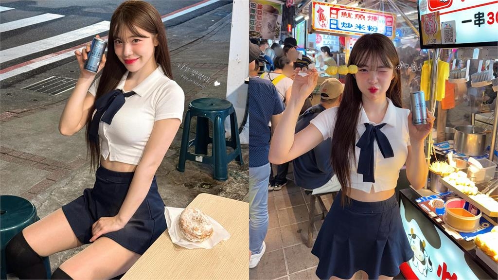學生妹逛寧夏夜市「挺出大饅頭」竟是李多慧！「0偽裝玩彈珠台」網暈爛：好萌啊