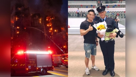 香港大火殉職消防員照片曝光　同袍一句「落更喇」看哭網友