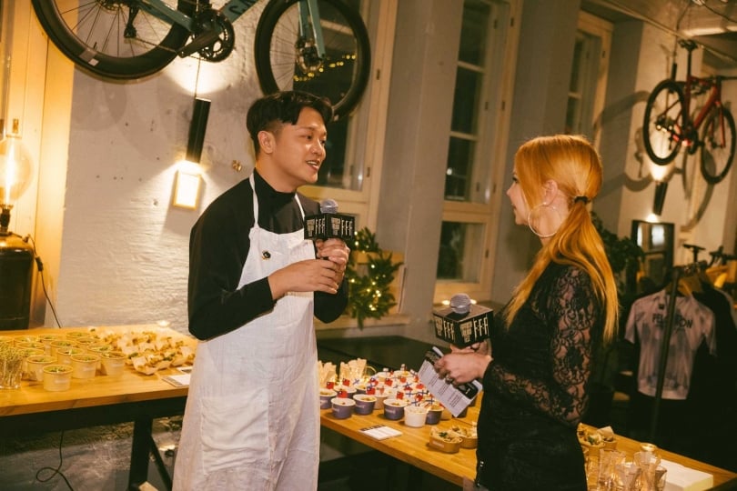 台灣隊廚師索艾克則準備多道台式經典料理,攻佔北歐朋友的味蕾。(圖/文總提供)