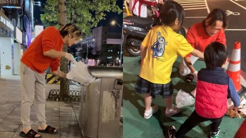 金曲歌王路邊掃街！ 兒女全程陪伴畫面曝光 本人親訴真相感動網