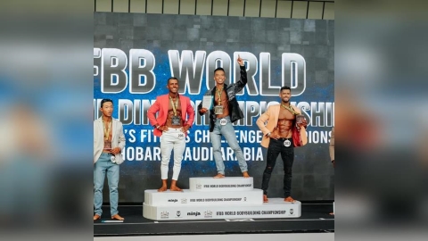 台灣之光！劉明毅世界健美錦標賽「摘雙金」　PO文曬金牌：結婚週年最好禮物