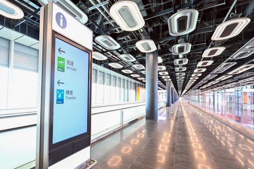 第三航廈北登機廊廳啟動試營運作業。（圖／行政院提供）