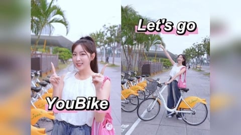 國際旅客租借最友善！高市交通局攜手女神安芝儇　推出YouBike租借教學