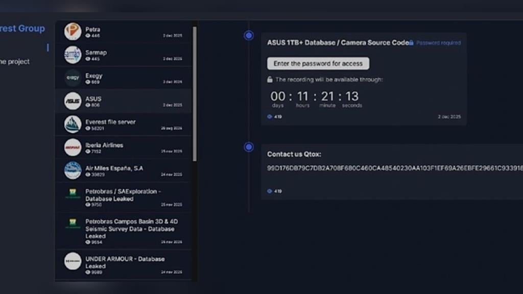 華碩驚傳駭客攻擊遭竊1TB資料　公司再發重訊：未影響產品與用戶隱私