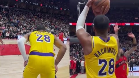 NBA(影)/在八村壘正後方看他絕殺!暴龍球迷驚呼一秒「大喊OMG」主場超安靜