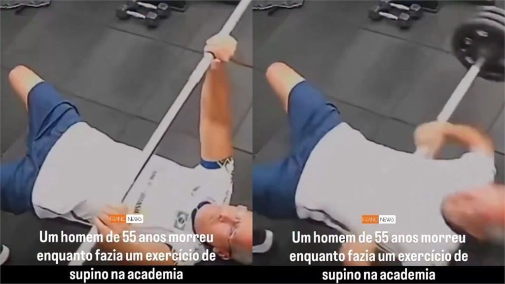 臥推手滑奪命！槓鈴重砸胸口　55歲運動好手倒地亡