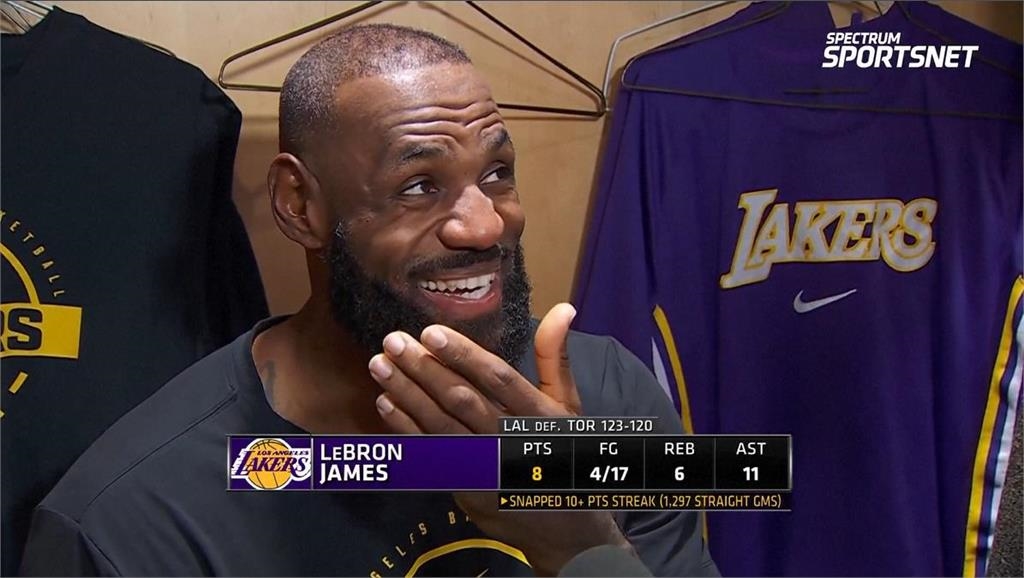 NBA(影)/我永遠都會做出正確的選擇!詹皇雖斷紀錄但賽後仍龍心大悅開心受訪
