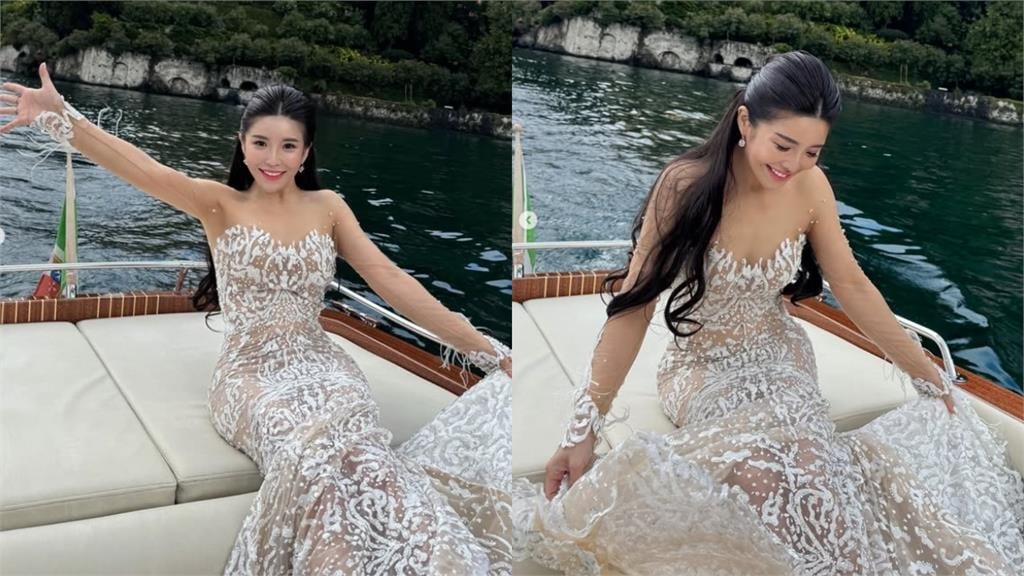 壯壯頂低溫「雪白薄紗」全透視！趴遊艇秒變「超兇美人魚」粉瘋喊：暈船了！