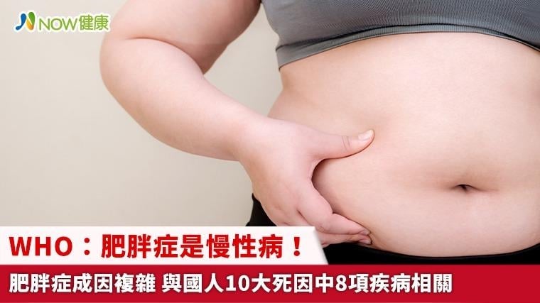 WHO：肥胖症是慢性病！肥胖症成因複雜 與國人10大死因中8項疾病相關