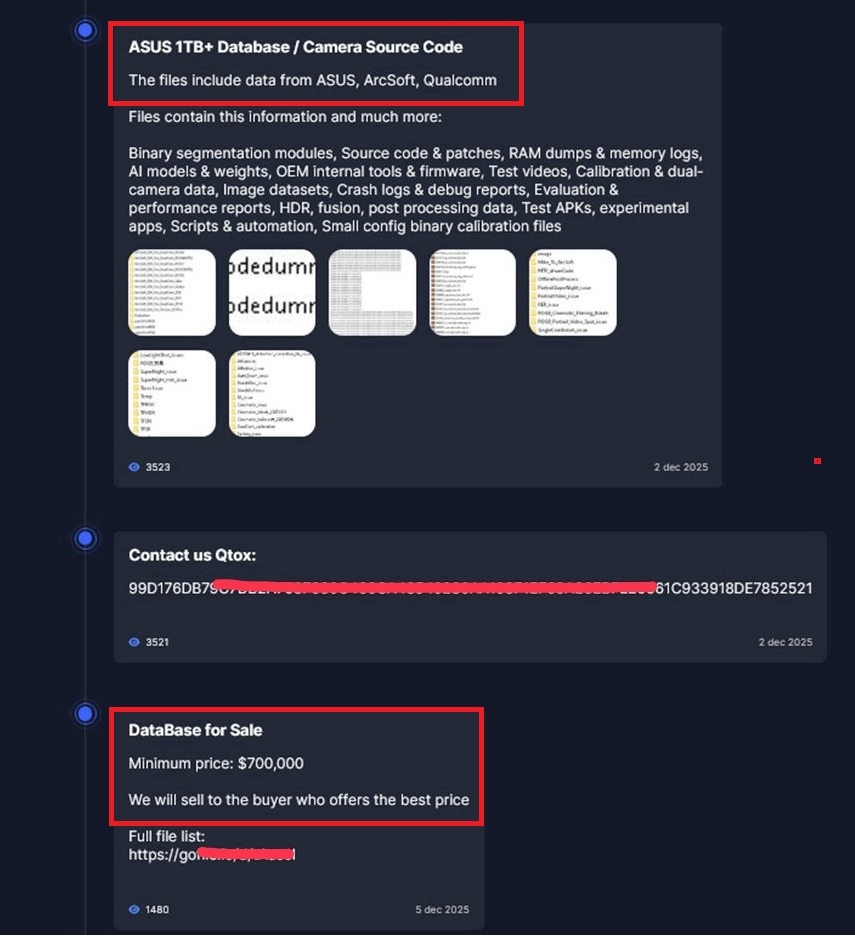 獨家/華碩拒付贖金 駭客集團公開標售1TB檔案「底價70萬美元」