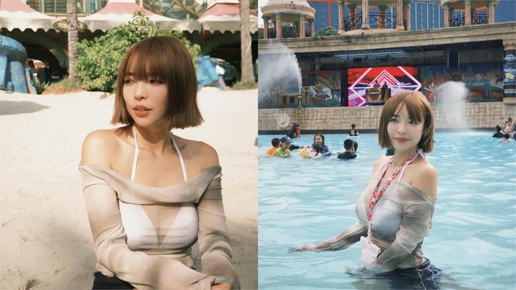 一隻阿圓「上半身全透視」!馬來西亞脫了 比基尼解放超兇上圍