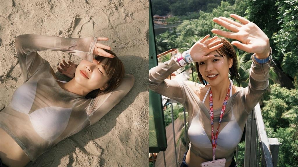 一隻阿圓「上半身全透視」!馬來西亞脫了 比基尼解放超兇上圍